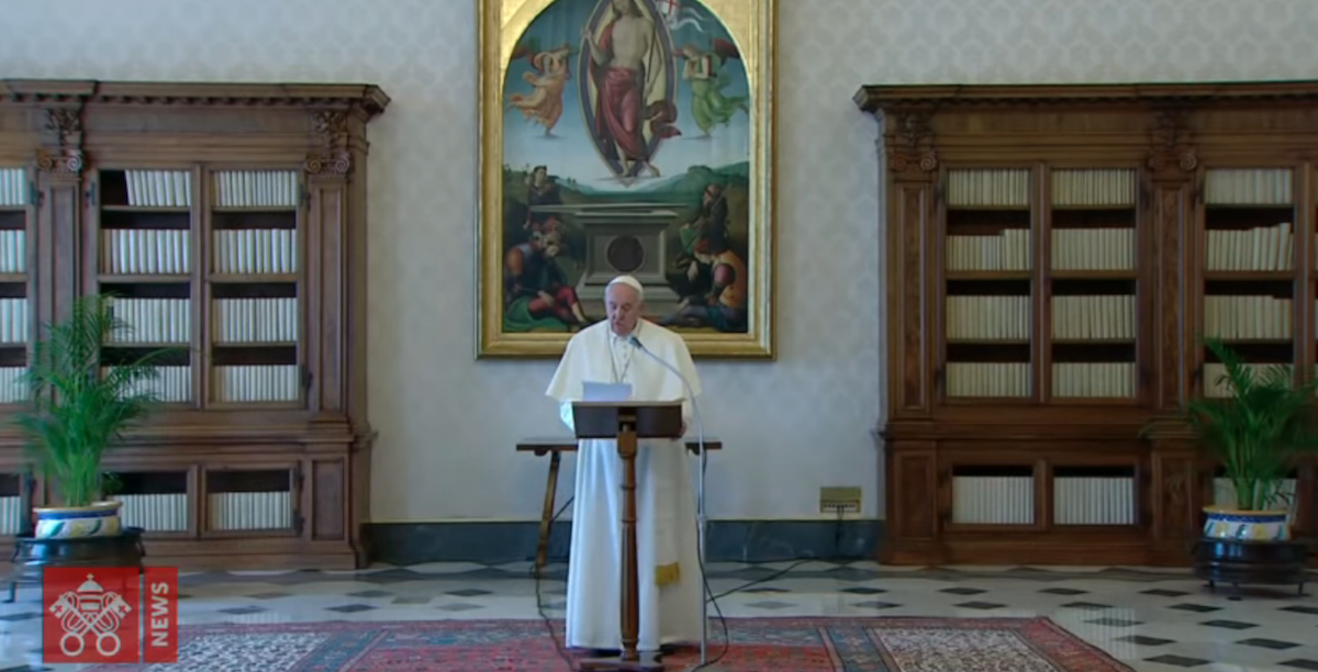 O Papa Francisco na sua alocução do "Angelus", de 29 de Março de 2020.