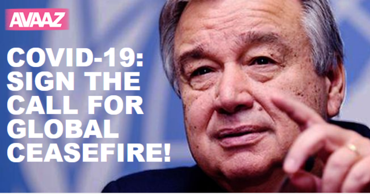 peticao avaaz guterres cessar fogo peticao avaaz guterres cessar fogo