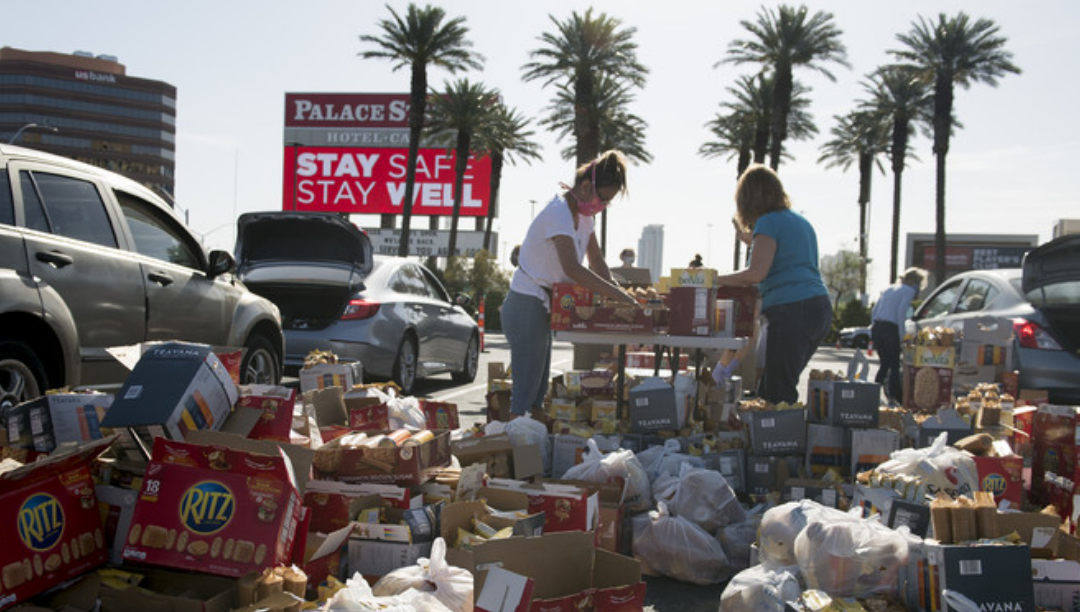 Casinos de Las Vegas transformados em bancos alimentares