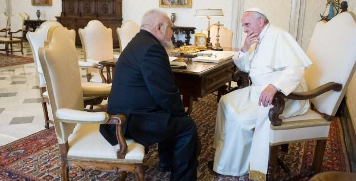 enzo bianchi com papa francisco Foto Vatican Media_ACI group enzo bianchi com papa francisco Foto Vatican Media_ACI group
