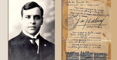 O legado de coragem e compaixão de Aristides de Sousa Mendes é celebrado em Lisboa Aristides de Sousa Mendes e visto concedido em 1940, foto Vatican News sem creditos