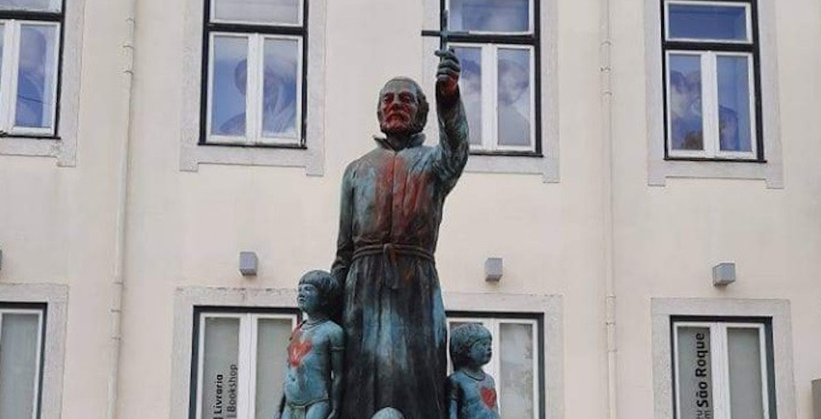 P. António Vieira. Estátua, Vandalismo P. António Vieira. Estátua, Vandalismo