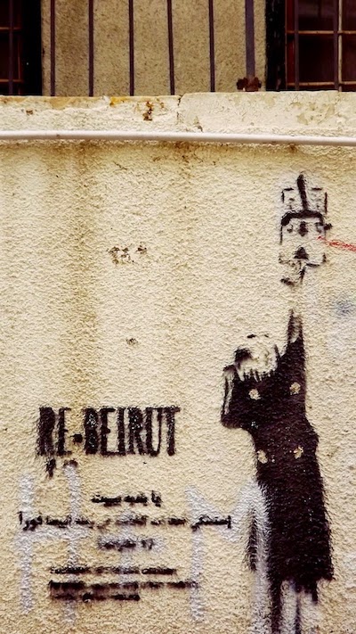 Stencil ReBeirut. Beirute. Líbano