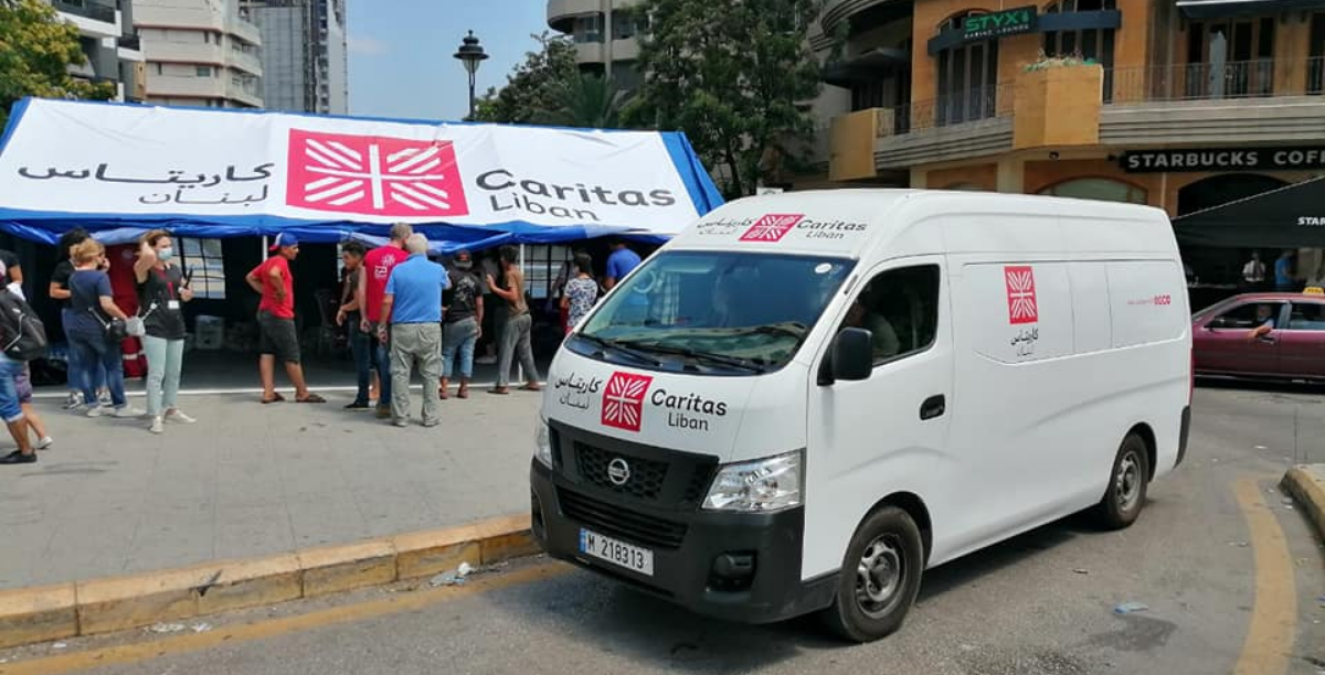 explosoes beirute libano solidariedade, Foto_ Caritas Libano
