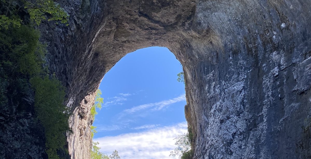 Natural Bridge State Park, Virginia, EUA. Ponte.