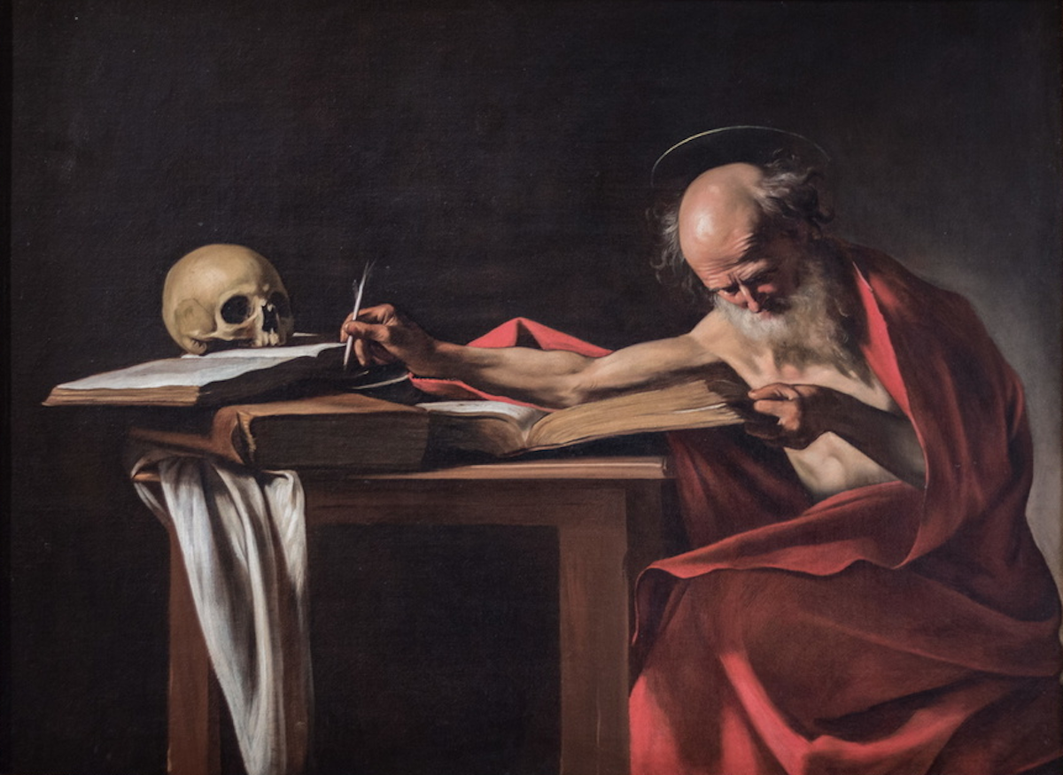 são jerónimo. Caravaggio. Séc. XVII. Pintura