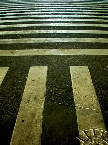 caminhos, rua, passadeira