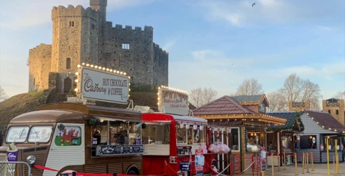 Christmas at the Castle, feira natalícia em Cardiff, País de Gales.
