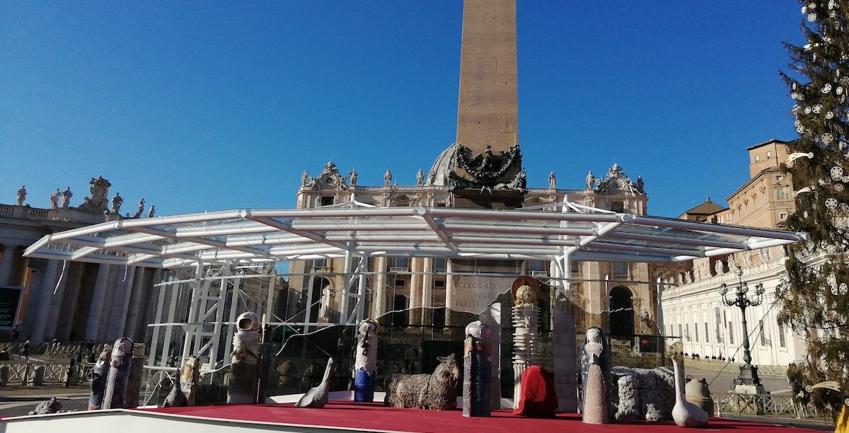 Presépio, Praça de São Pedro, Vaticano, Natal Presépio, Praça de São Pedro, Vaticano, Natal