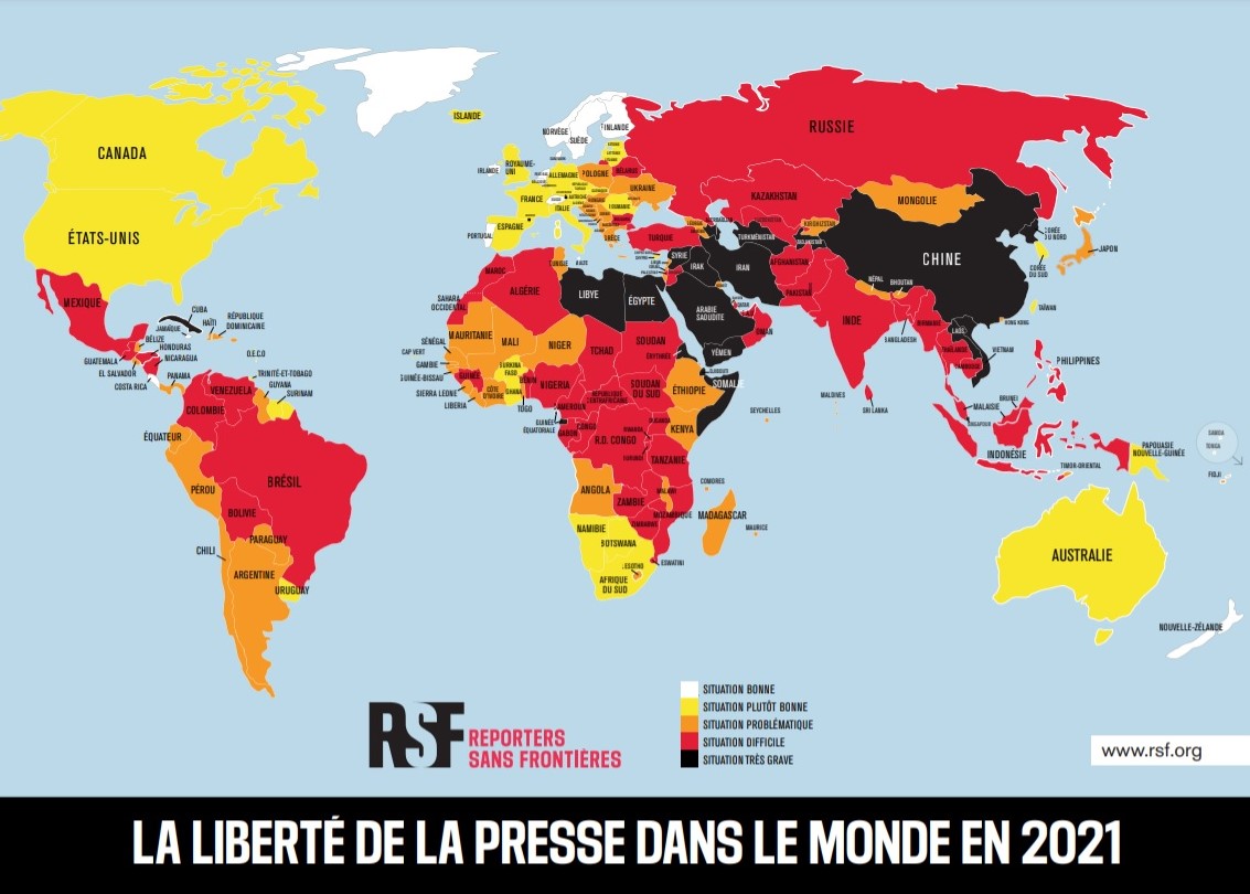 mapa, liberdade de imprensa