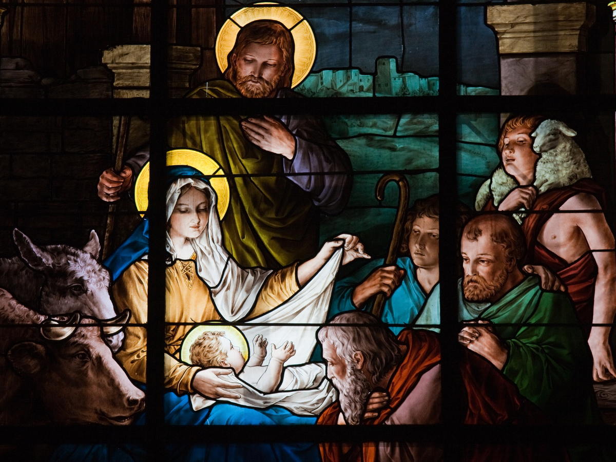 vitral natal presepio foto direitos reservados