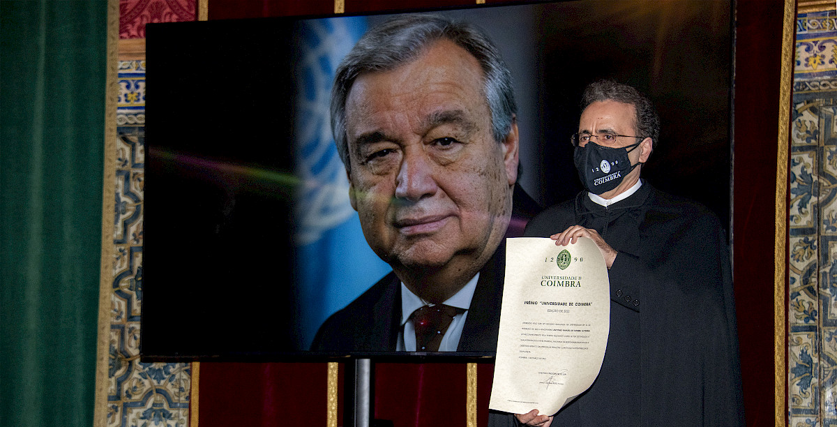 Antonio Guterres recebe premio Universidade de Coimbra 2022 Foto UC Paulo Amaral