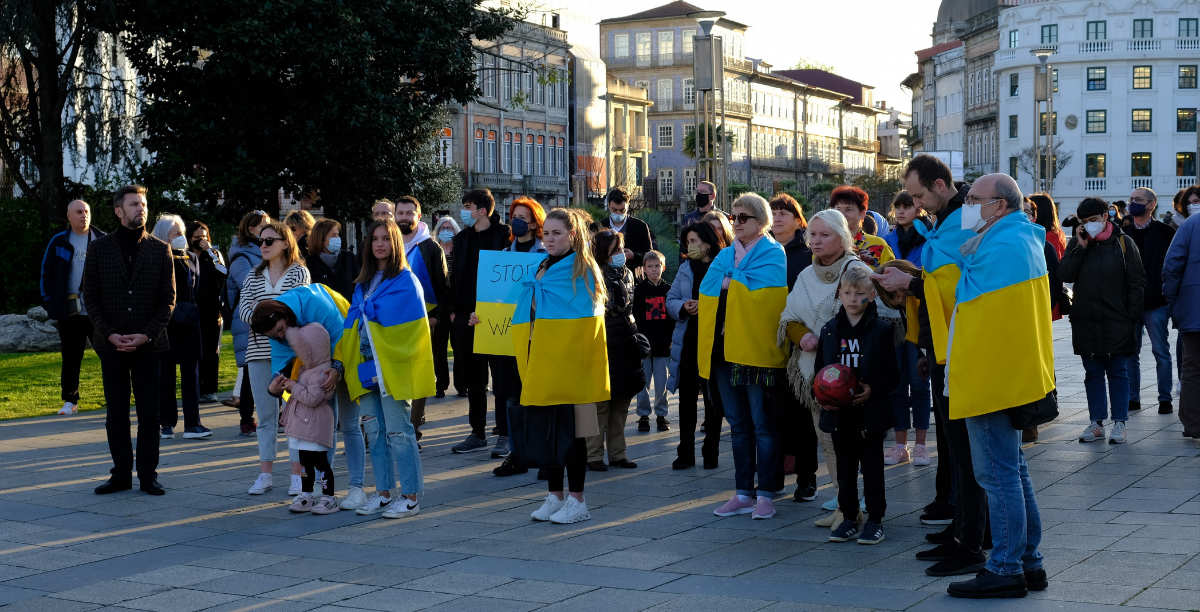 vigilia pela ucrania braga foto direitos reservados