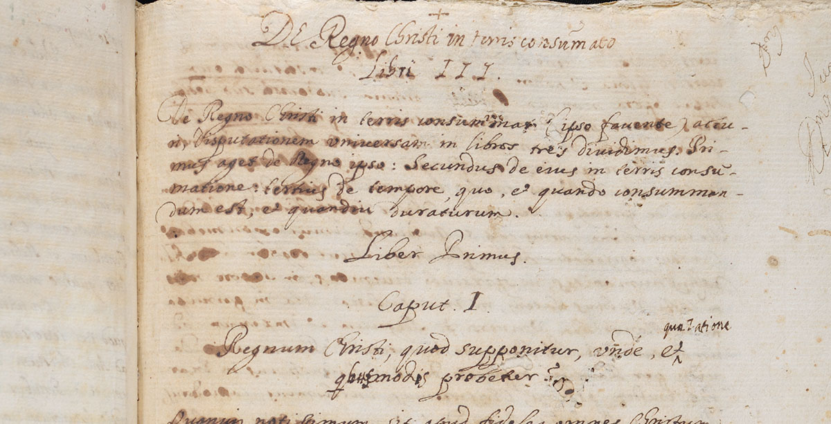 ExcertoInício da Clavis Prophetarum, do Padre António Vieira. Foto © Arquivo da Universidade Pontifícia Gregorianado Clavis Prophetarum do Padre António Vieira. Foto © Direitos Reservados