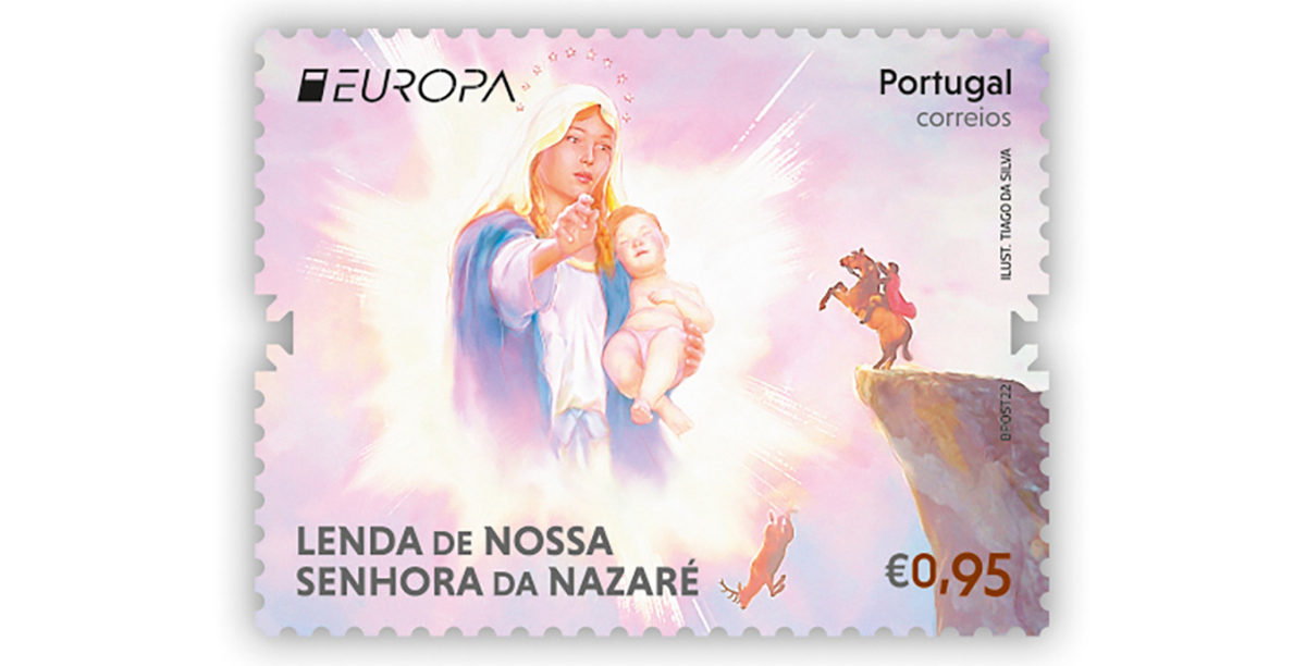 selo lenda de nossa senhora da nazare foto ctt (1200 × 612 px)