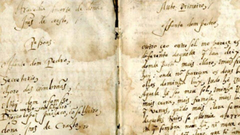 Manuscrito da "Tragédia Amorosa de Dona Inês de Castro", entregue pela Irmandade dos Clérigos e Santa Casa da Misericórdia do Porto à Biblioteca Apostólica do Vaticano. Foto: Direitos reservados.