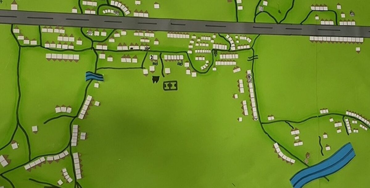 Mapa da Aldeia, Posto de Saúde de Jocotan, Guatemala © Luis Castanheira Pinto 2022