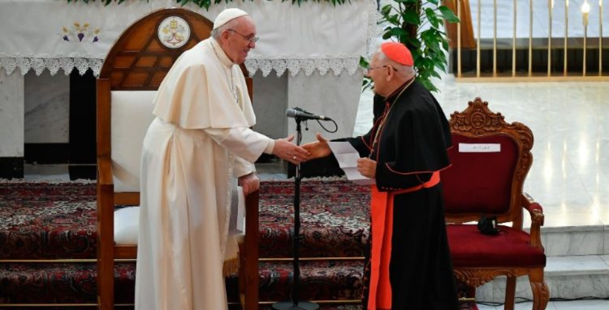 patriarca caldeu sako com papa francisco foto vatican media (1200 × 612 px) patriarca caldeu sako com papa francisco foto vatican media