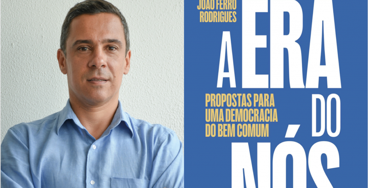 O autor João Ferro Rodrigues e pormenor da capa do livro.