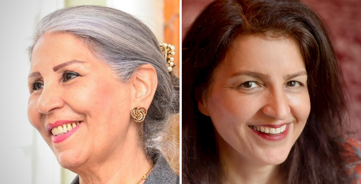 duas mulheres bahá'ís, Mahvash Sabet e Fariba Kamalabadi, presas no irão, foto Comunidade Internacional Bahá'i (