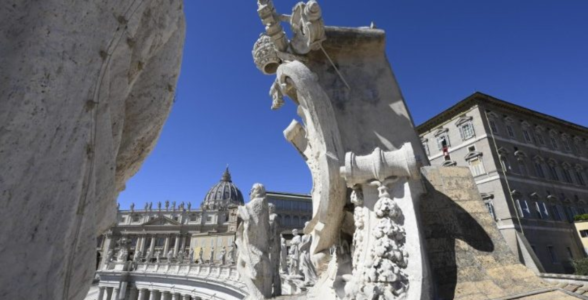 pormenor da praça de São Pedro, Vaticano, Foto Vatican Media pormenor da praça de São Pedro, Vaticano, Foto Vatican Media
