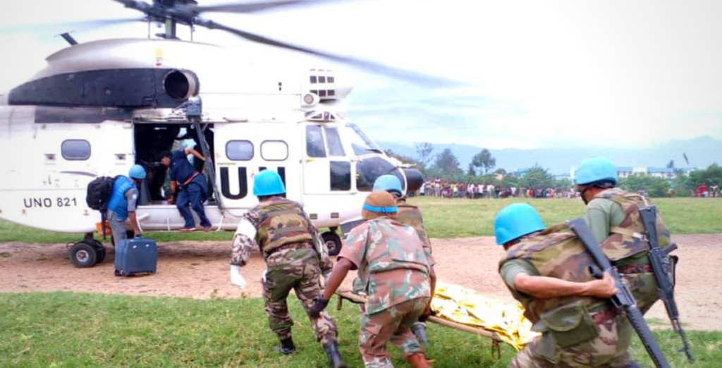 soldados da ONU feridos em combate com o M23 no Kivu do Norte, Foto MONUSCO