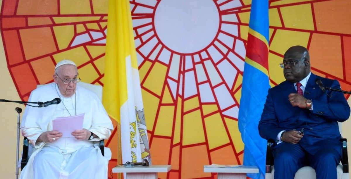 papa francisco em kinshasa, no encontro com as autoridades, 31.01.2023, foto vatican media