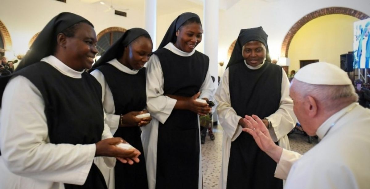 papa francisco em encontro com instituicoes solidariedade em kinshasa congo, foto tvatican media papa francisco em encontro com instituicoes solidariedade em kinshasa congo, foto tvatican media