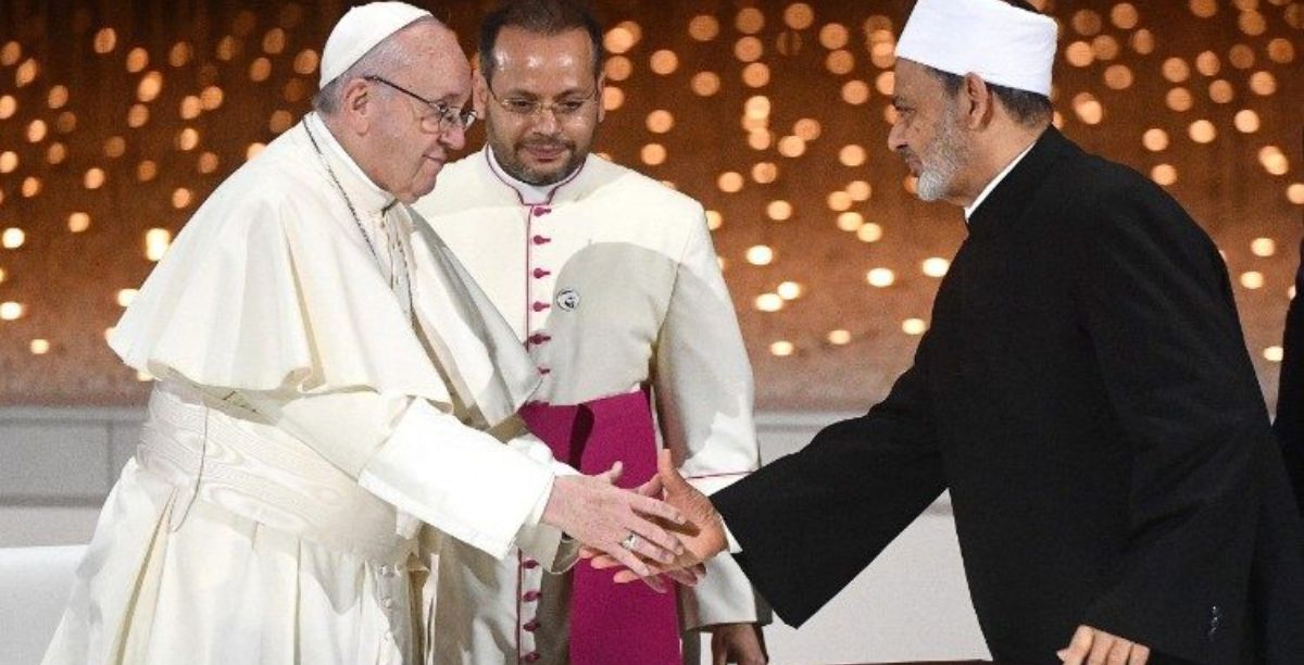 Papa Francisco com o grande imã de al-Azhar, Ahmad al-Tayeb, 04102021, foto Vatican Media