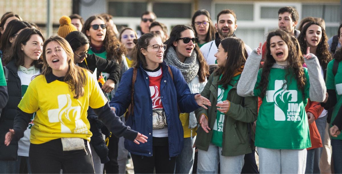 grupo de jovens, foto JMJ Lisboa 2023 grupo de jovens, foto JMJ Lisboa 2023