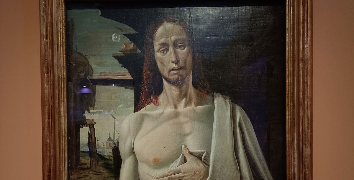 Imagem Cristo Ressuscitado, pintura Lida a legenda, permanece a admiração perante o “Cristo ressuscitado”. Foto © Eduardo Jorge Madureira