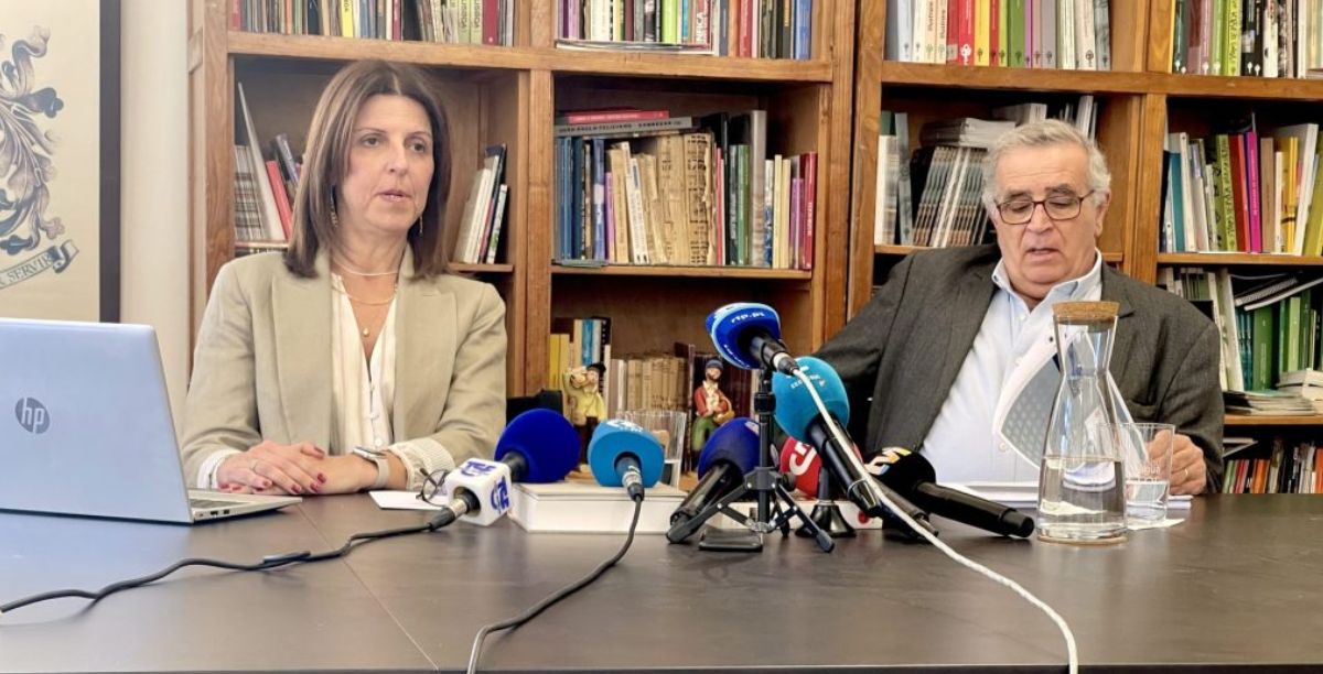 Isabel Pimenta, da empresa VTM, e José Sá Fernandes, na apresentação do Plano de Mobilidade da JMJ Lisboa 2023, foto agencia EcclesiaHM