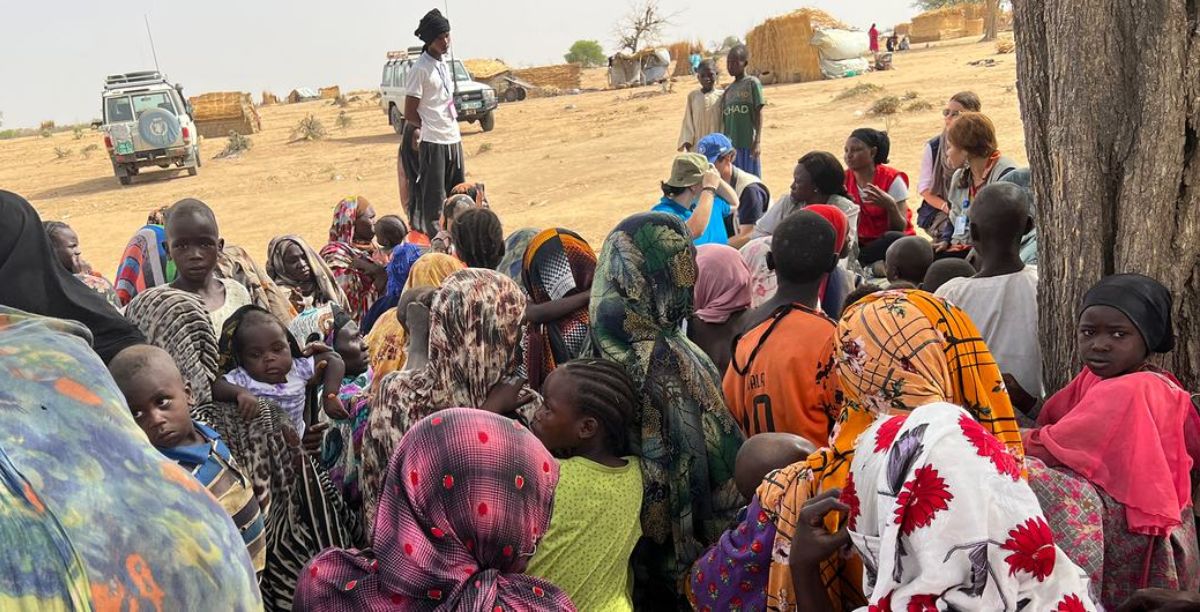 Refugiados sudaneses chegam ao Chade no início de 2023 após um surto de violência em Darfur, no Sudão. Foto © UNHCRSuzette Fleur Ngontoog.