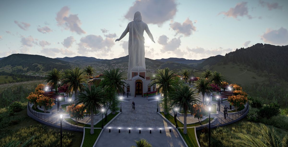 cristo de la paz, a maior escultura da america latina, foto El Cristo de La Paz