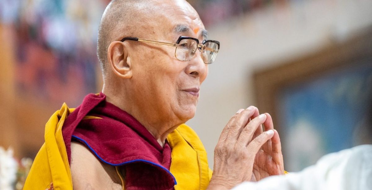 dalai lama em celebração no templo de dharamsala, 5 de abril de 2023, foto Tenzin Choejor