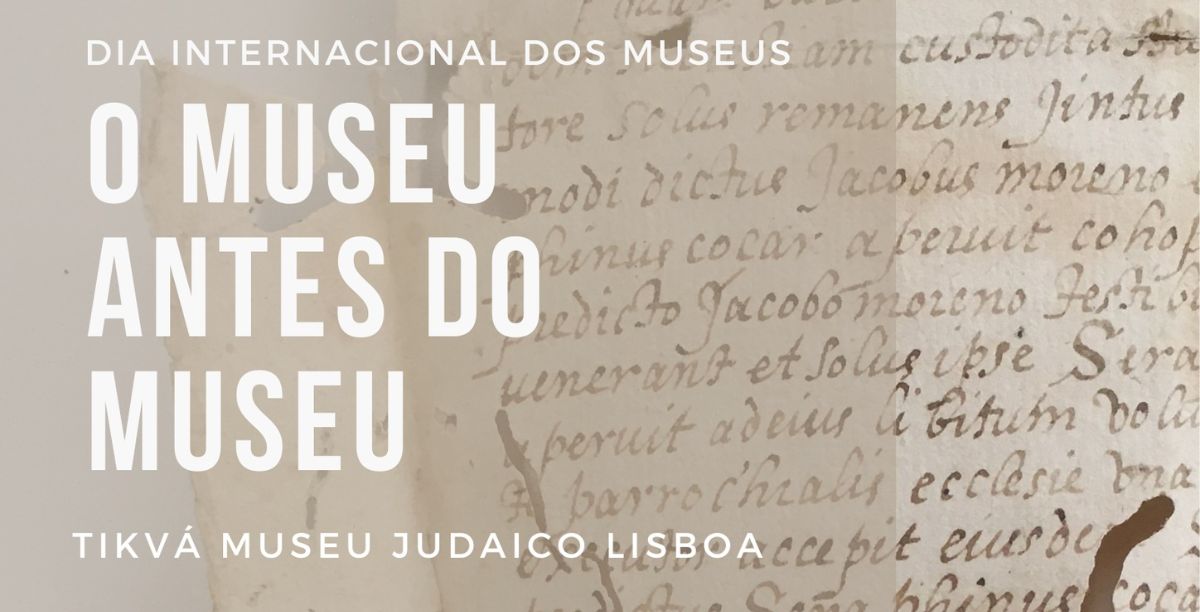 Dia Internacional dos Museus, sessão online do Museu Judaico, cartaz