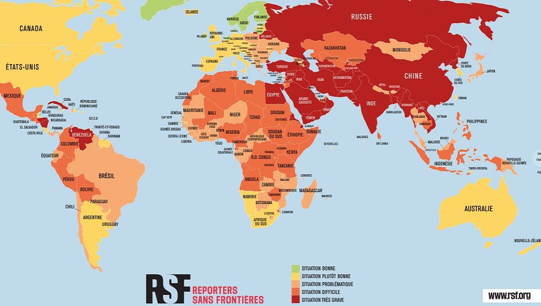 Agravamento da liberdade de imprensa afeta 85% da população mundial