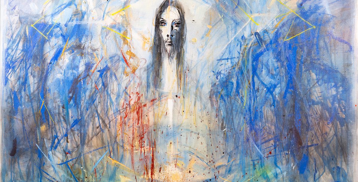 Artur Bual, Ceia, acrílico sobre tela, 1990