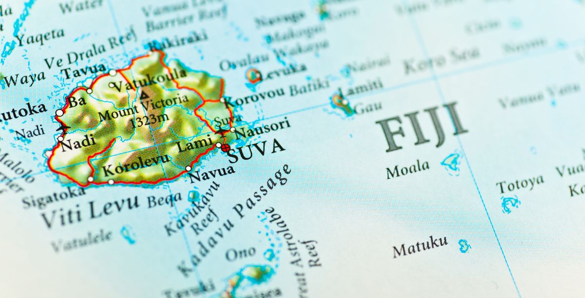 Ilhas Fiji no mapa. Foto Pawel Gaul