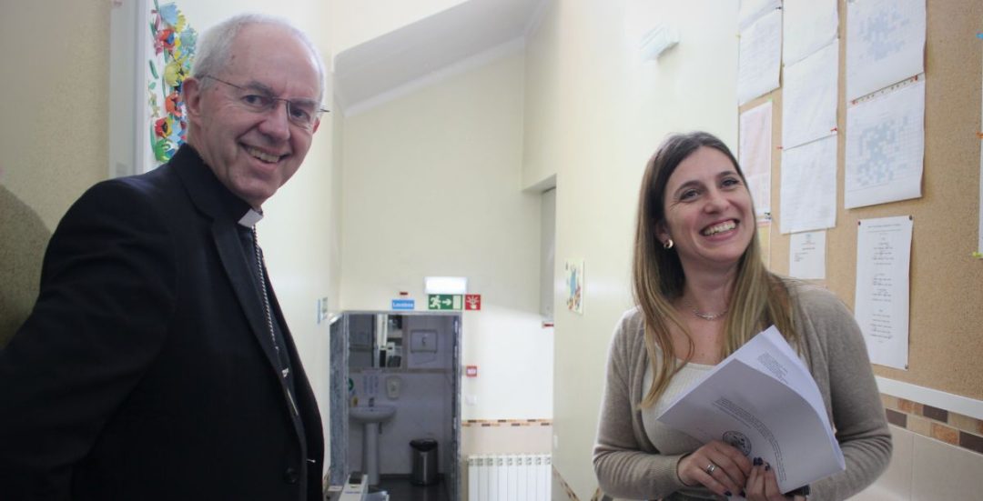 Arcebispo de Cantuária, Justin Welby, durante visita à paróquia da Sagrada Família, em Belas, 18.02.2024 . Foto Clara Raimundo (3)