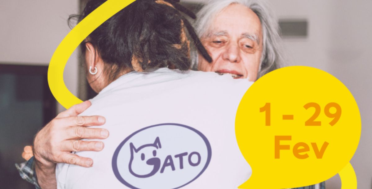 Campanha da associação GATO, pormenor do cartaz