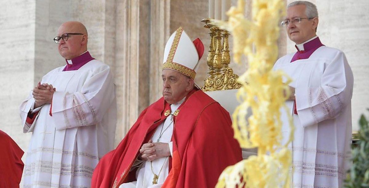 Papa presidiu à Missa de Ramos. Foto © Vatican Media, via Agência Ecclesia.