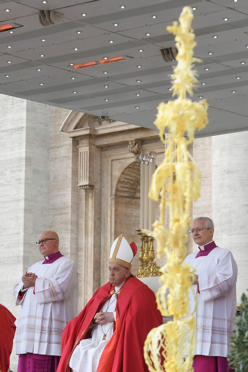 Papa presidiu à Missa de Ramos. Foto Vatican Media, via Agência Ecclesia.