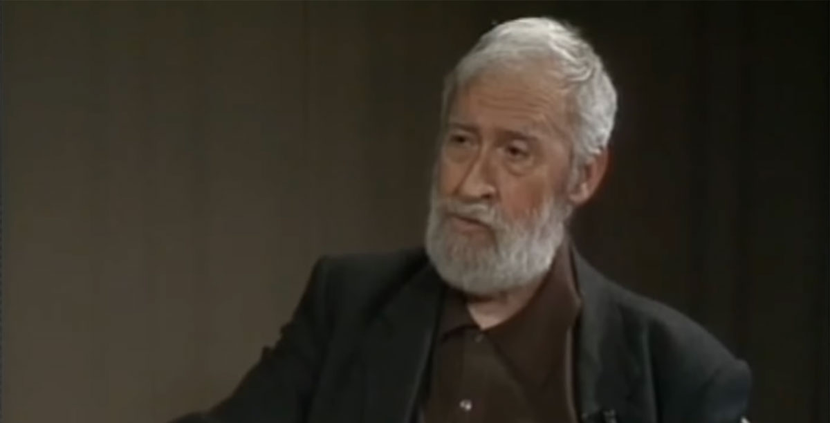 Agostinho da Silva. Foto retirada de um frame de entrevista no Youtube