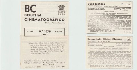 O “Boletim Cinematográfico” na Igreja em Portugal – uma memória histórica Capa e fichas do BC: o boletim surgiu como órgão oficial do Secretariado do Cinema e da Rádio. Foto: Direitos reservados.