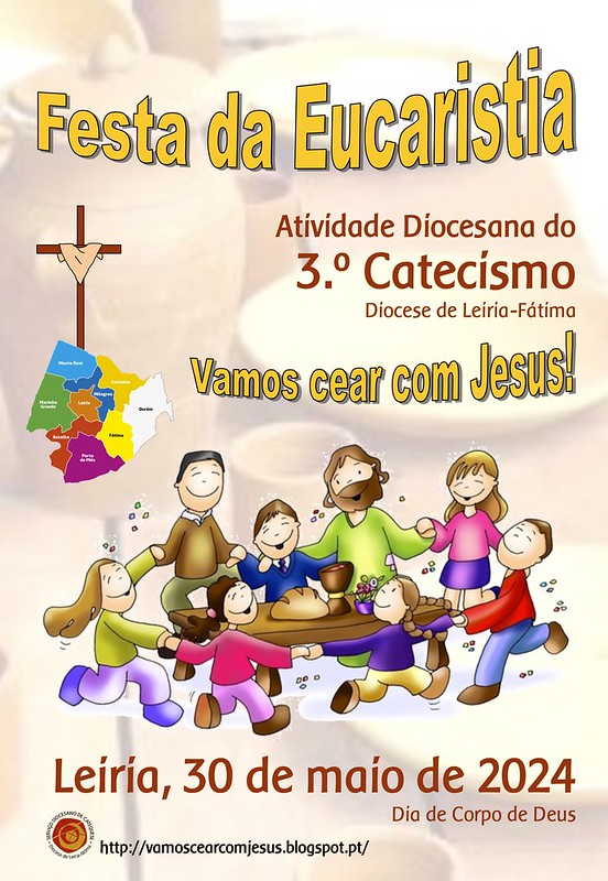 cartaz Vamos cear com Jesus, diocese leiria fatima