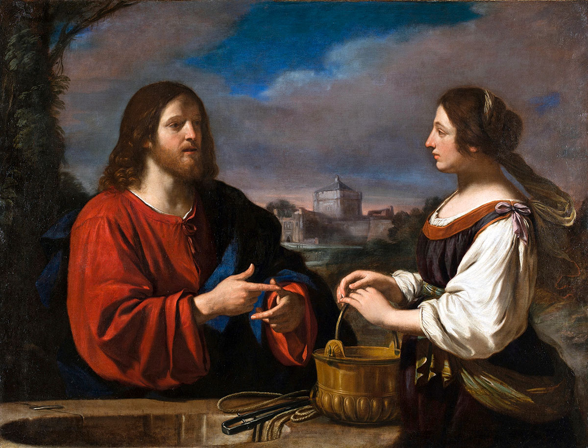 Jesus e a Samaritana. Pintura de 1650.