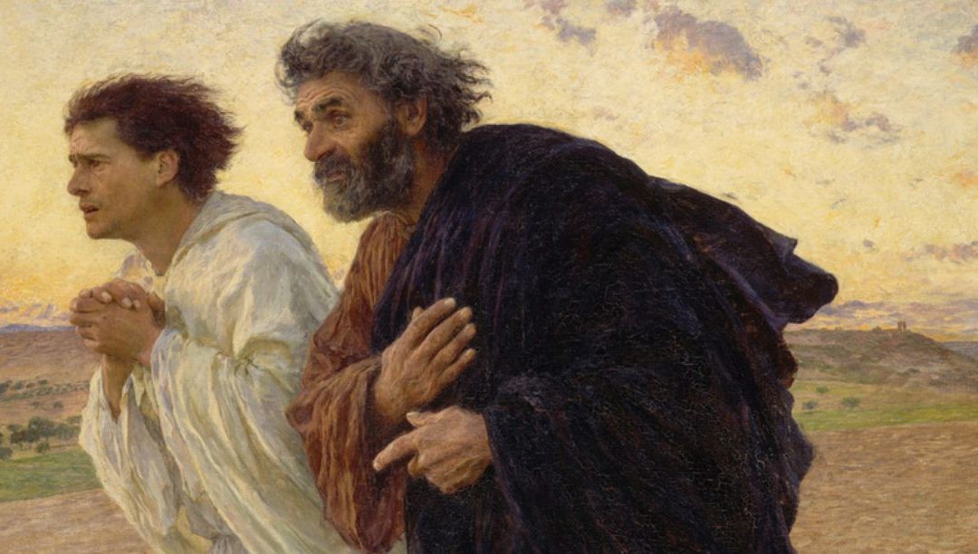 “Os Discípulos Pedro e João correndo para o Sepulcro na manhã da Ressurreição”