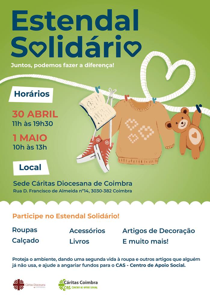 estendal solidario caritas coimbra cartaz