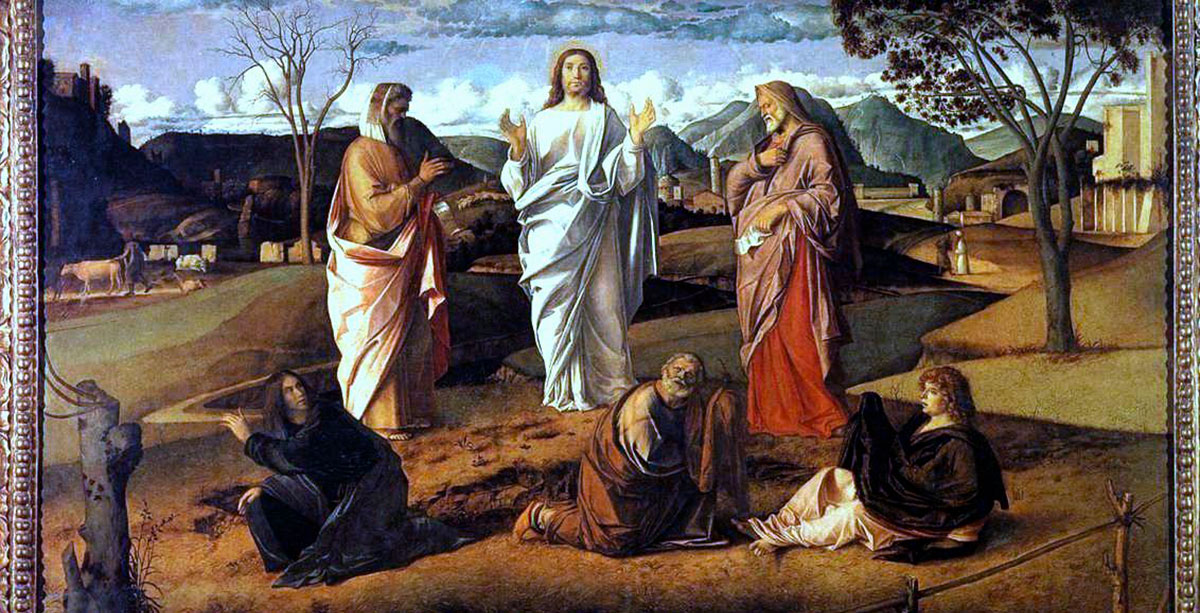 Transfiguração de Jesus, por Giovanni Bellini.
